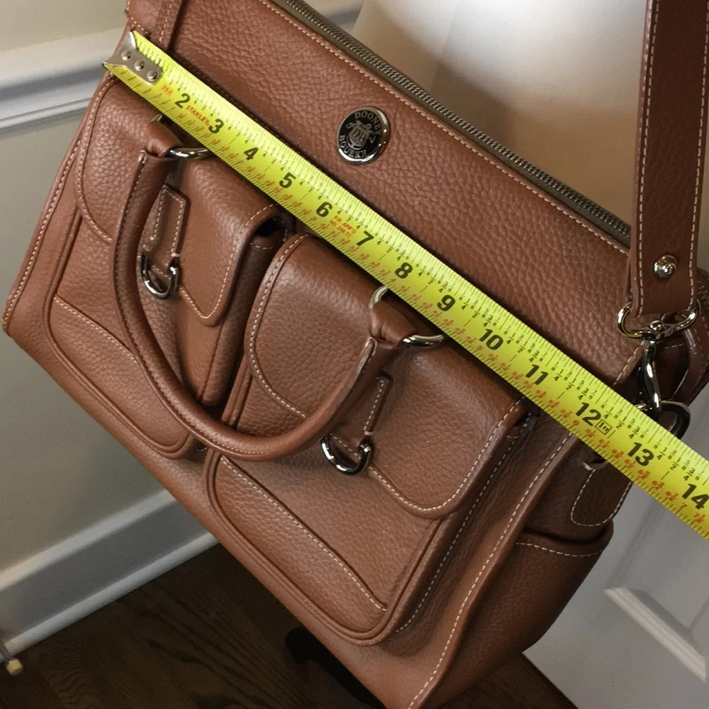 Vintage DOONEY BOURKE Brown Leather Messenger Laptop Shoulder Bag Briefcase